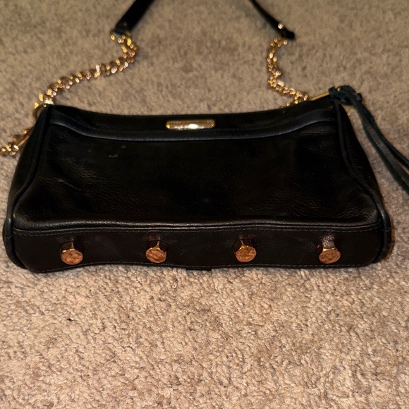 Rebecca Minkoff Black Crossbody Bag with Gold Chain - Picture 3 of 6